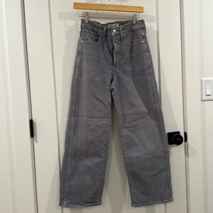 Madewell, perfect vintage wide leg cropped jean- purple, 26